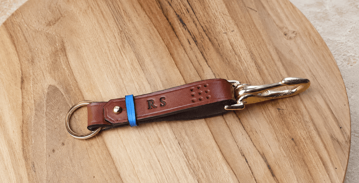 Hands of Tym Keychains 'Sycamore Fob' Handmade Leather Key Fob / Keyring