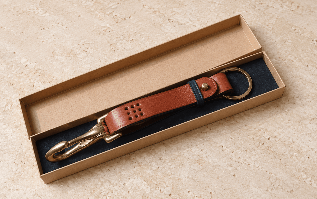 Hands of Tym Keychains 'Sycamore Fob' Handmade Leather Key Fob / Keyring