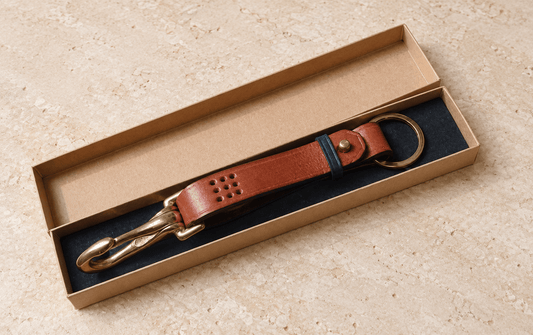 Hands of Tym Keychains 'Sycamore Fob' Handmade Leather Key Fob / Keyring