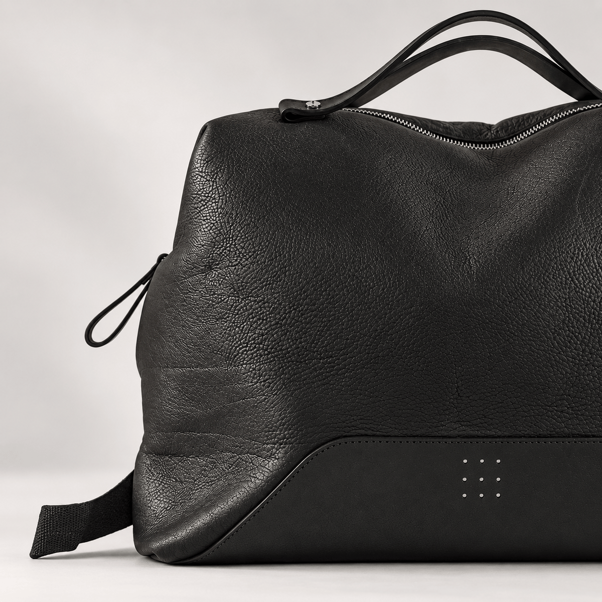 Hands of Tym Luggage & Bags 'Rowan' Bespoke Handmade Luxury Leather Backpack Holdall With Zip Closure and Top Handles