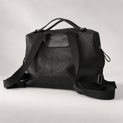 Hands of Tym Luggage & Bags 'Rowan' Bespoke Handmade Luxury Leather Backpack Holdall With Zip Closure and Top Handles