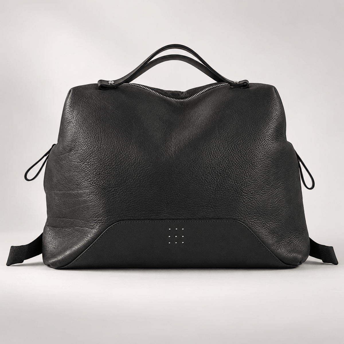 Hands of Tym Luggage & Bags 'Rowan' Bespoke Handmade Luxury Leather Backpack Holdall With Zip Closure and Top Handles