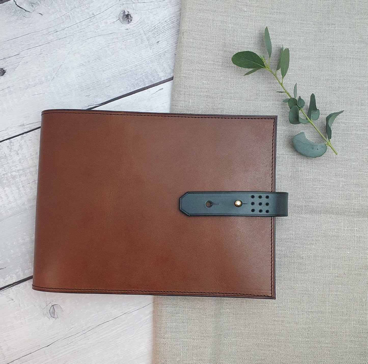 Hands of Tym Notebooks & Notepads 'Laurel Sketch' The Bespoke Handmade Luxury Leather Sketchbook A4 A5 Landscape