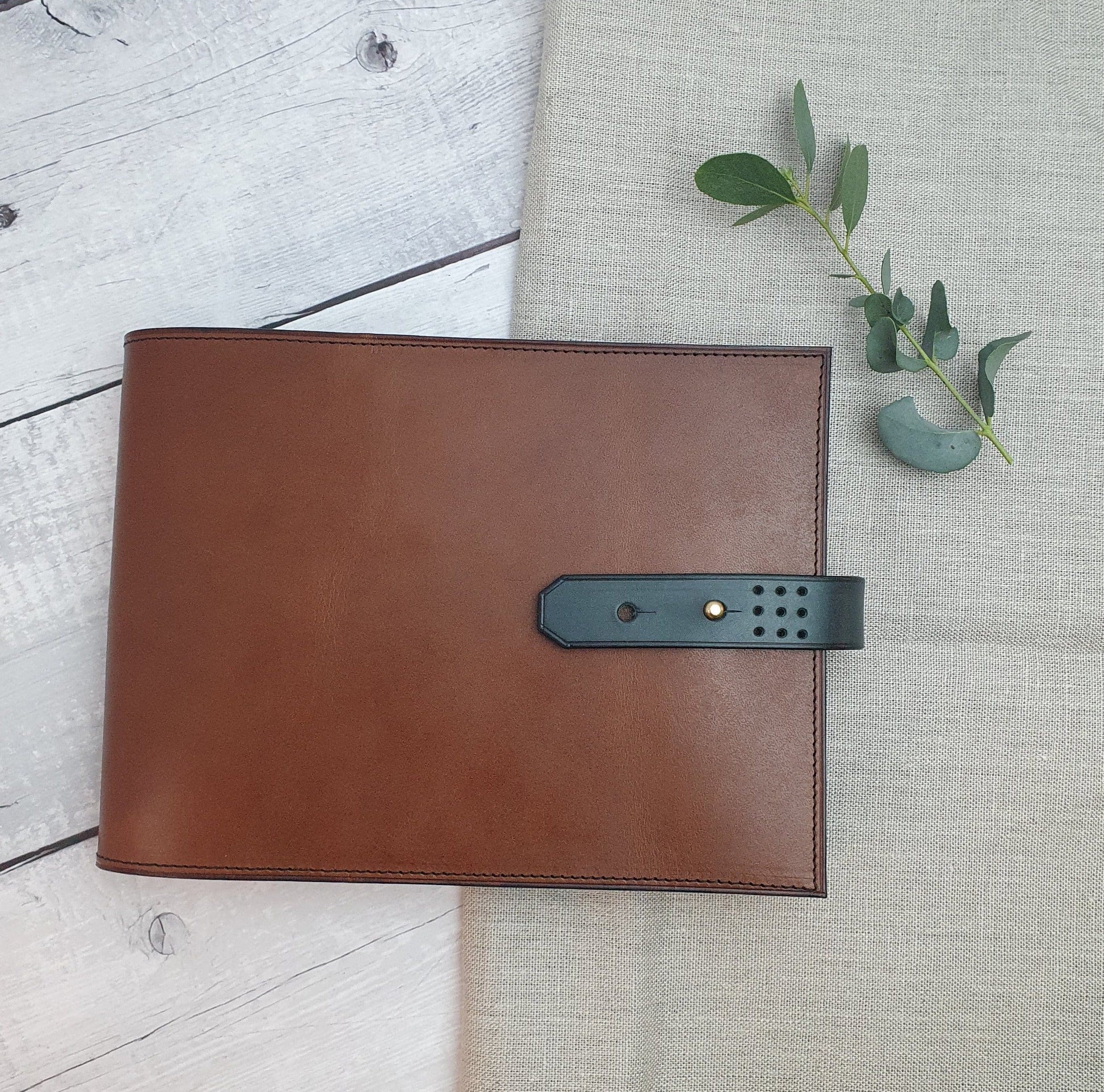 Hands of Tym Notebooks & Notepads 'Laurel Sketch' The Bespoke Handmade Luxury Leather Sketchbook A4 A5 Landscape