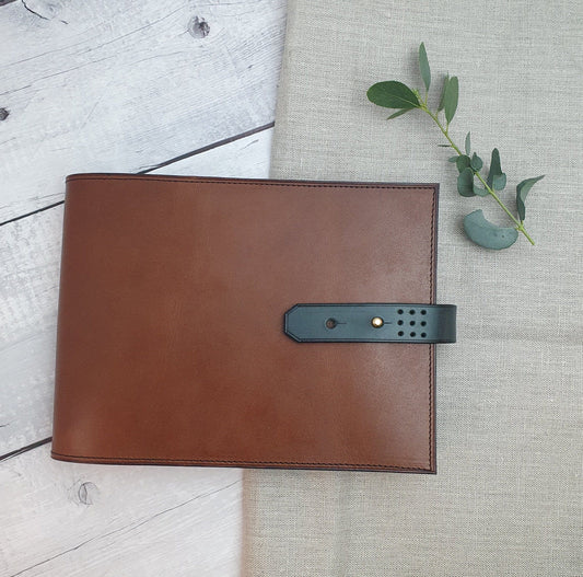 Hands of Tym Notebooks & Notepads 'Laurel Sketch' The Bespoke Handmade Luxury Leather Sketchbook A4 A5 Landscape