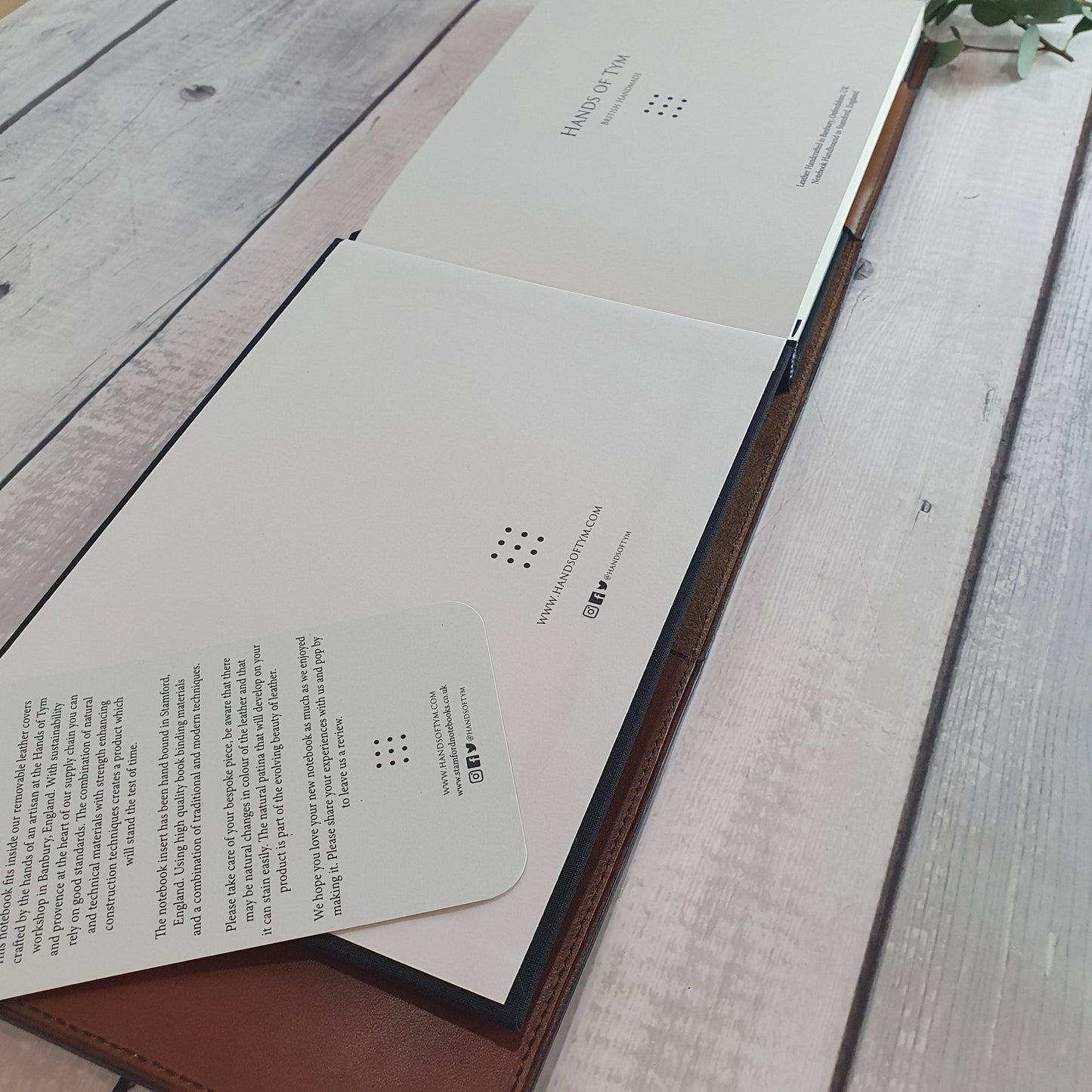 Hands of Tym Notebooks & Notepads 'Laurel Sketch' The Bespoke Handmade Luxury Leather Sketchbook A4 A5 Landscape