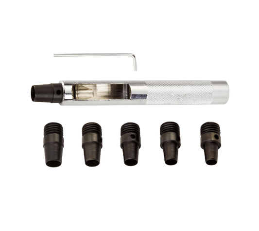 Hands of Tym Punches & Awls 8-Piece Maxi Round Hole Punch Set for Leathercraft