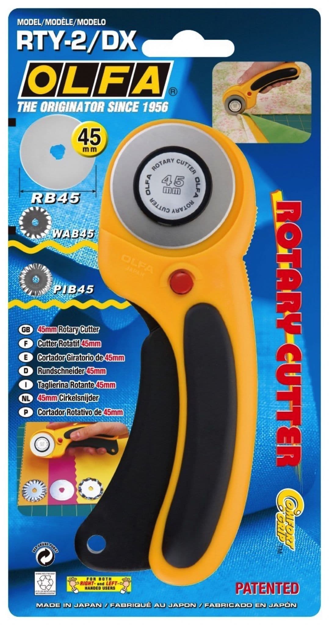 Olfa Tools and Supplies Deluxe Olfa Rotary Leather Cutter 45mm