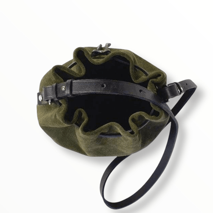 Hands of Tym Bag 'Hazel' Bespoke Handmade Soft Suede Medium Bucket Bag