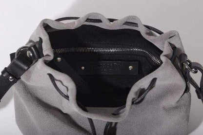 Hands of Tym Bag 'Hazel Mini' Bespoke Handmade Soft Suede and Leather Mini Bucket Bag