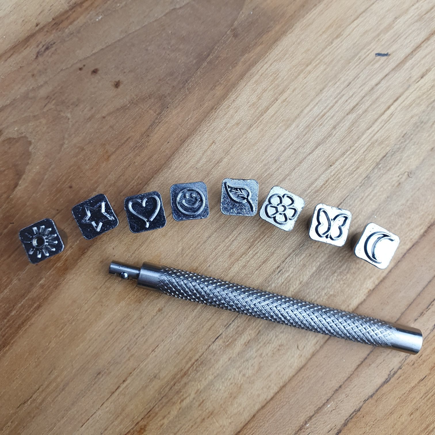 Hands of Tym Crafting Adhesives & Magnets Hand Stamping kit symbols and emoji for leather craft