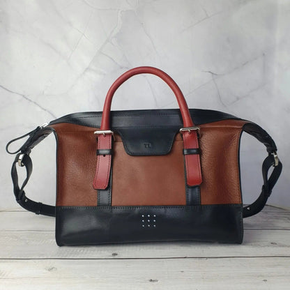 Hands of Tym Handbags 'Fern' Bespoke Handmade Leather Handbag with zip and top handle