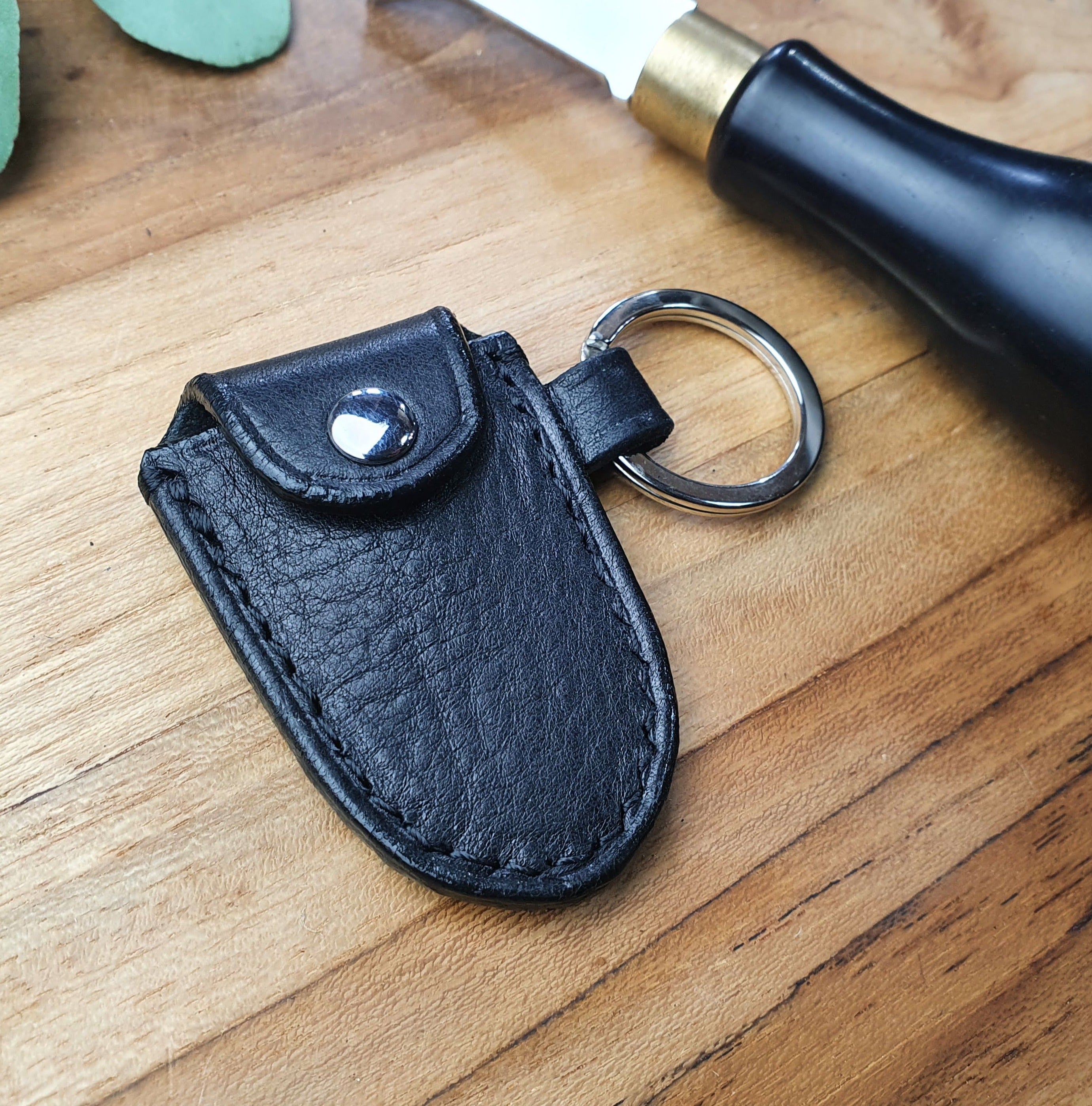 Safe Key' The Handmade Leather Safe Key Pouch Holder on Keyring