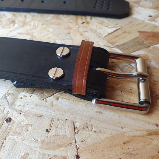 Hands of Tym SLG 'Ash Wide' Bespoke Handmade Leather Belt - Wide 38mm