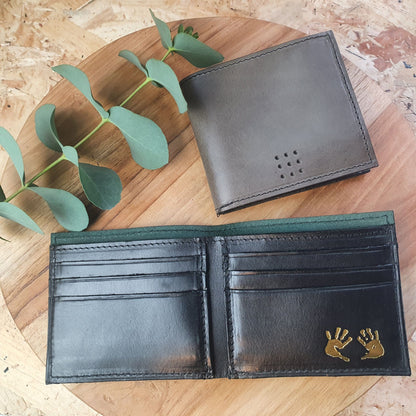 Hands of Tym SLG 'Larch' Bespoke Handmade Leather Bifold 6 Card Wallet