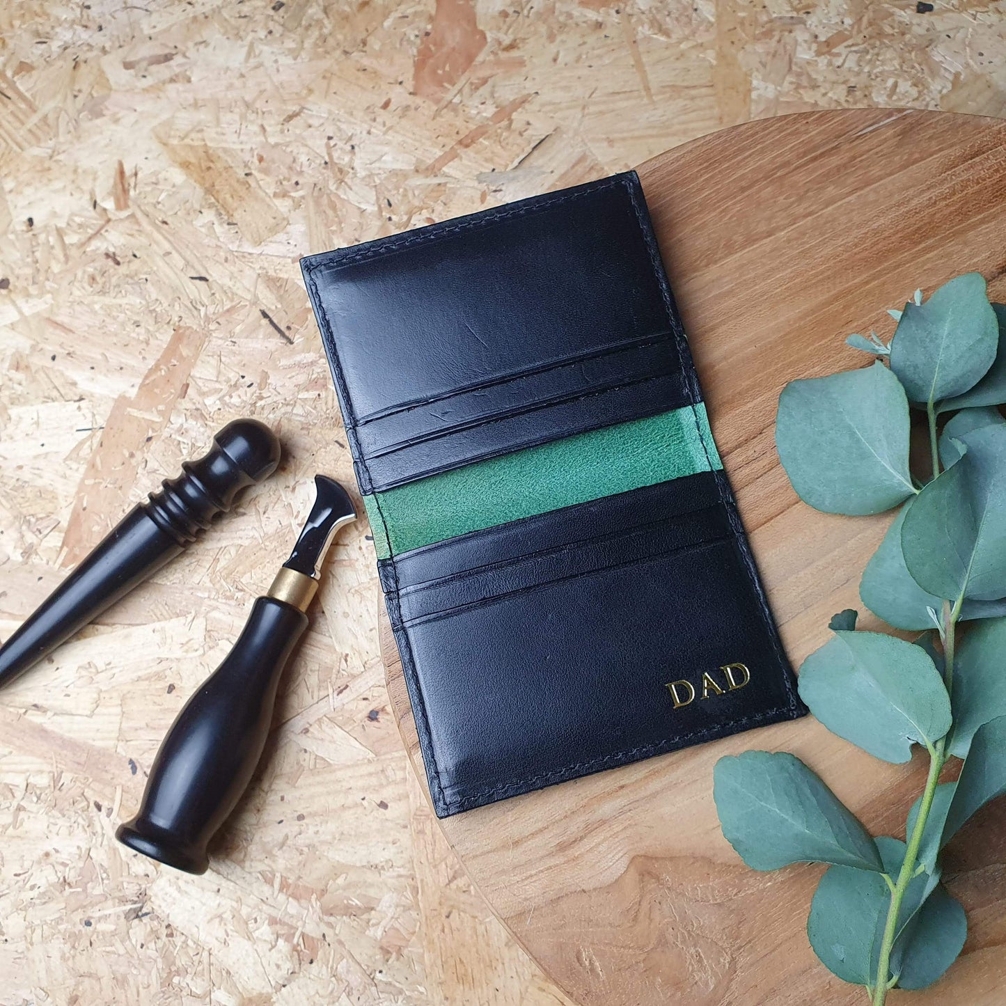 Hands of Tym SLG 'Larch Slim' Bespoke Handmade Slim Card Wallet