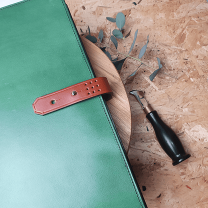 Hands of Tym stationery 'Laurel' The Bespoke Handmade Luxury Leather Notebook / Diary A4