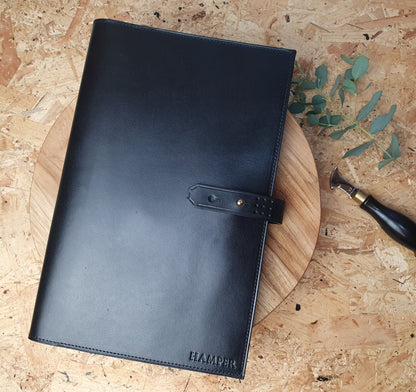 Hands of Tym stationery 'Laurel' The Bespoke Handmade Luxury Leather Notebook / Diary A4