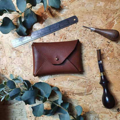 Hands of Tym Tan / Gold stud 'Holly' Bespoke Handmade Custom Leather Purse